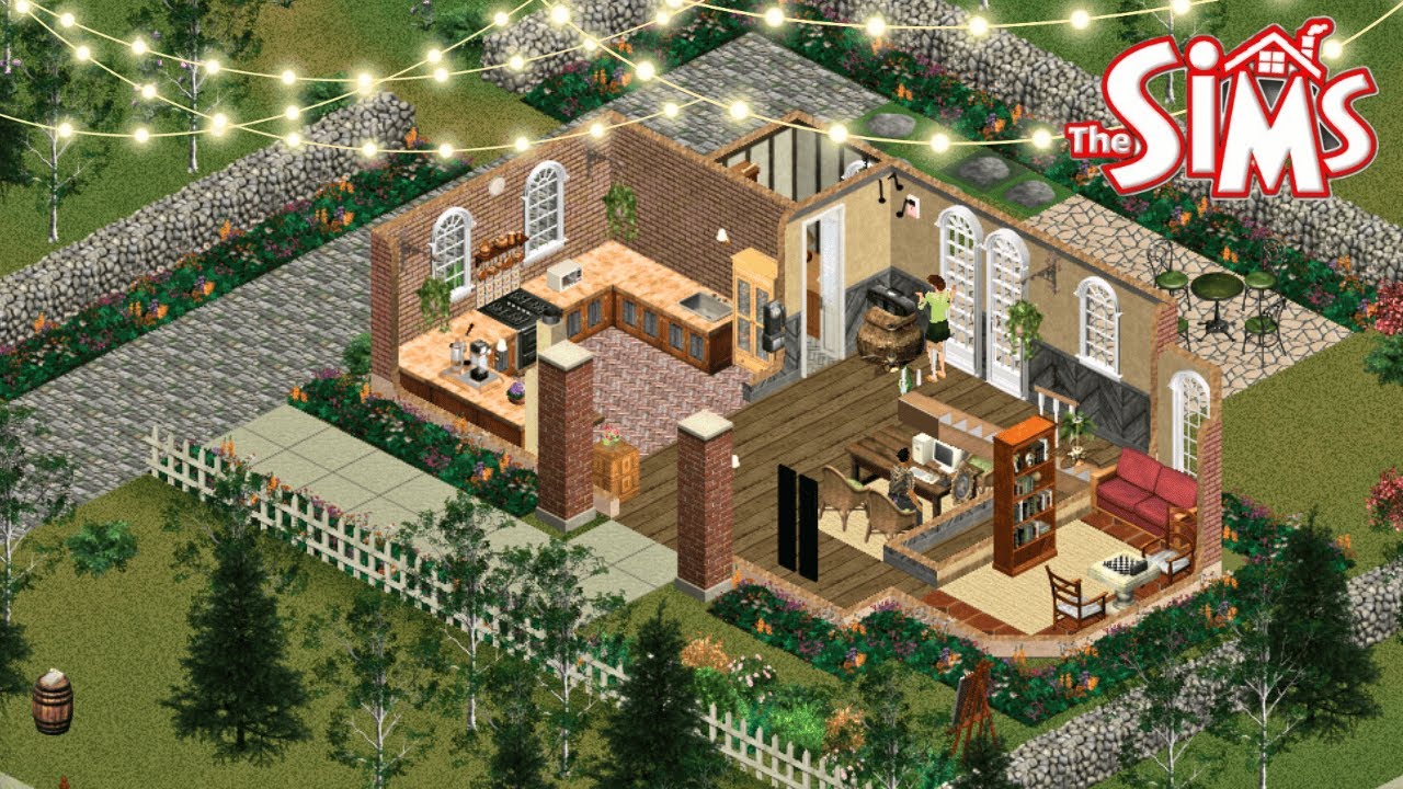 Living in a Small Family Cottage in The Sims 1