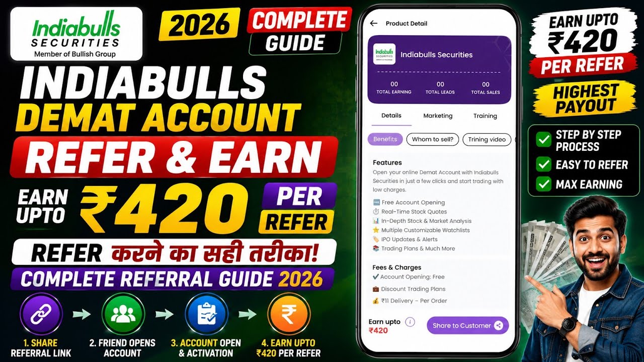 Indiabulls Demat Account Refer & Earn 2026 | Referral Program Explained + Account Opening Guide