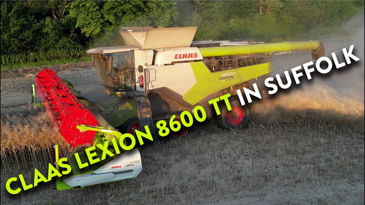 4Kᵁᴴᴰ Harvest 2024: FS Watts' Claas Lexion 8600 cutting OSR with a John Deere 6R 180 tractor carting