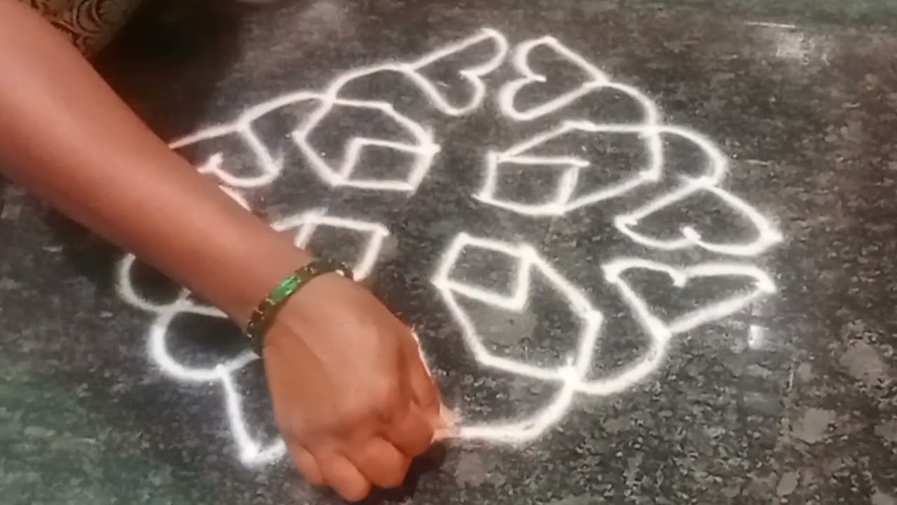 Simple rangoli small rangoli muggulu
