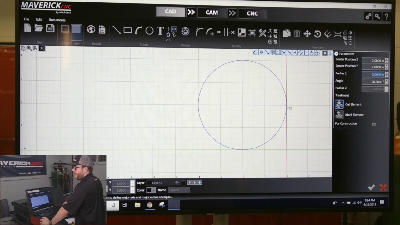 How to use the Oval Tool with the MaverickCNC CAD/CAM/CNC Software