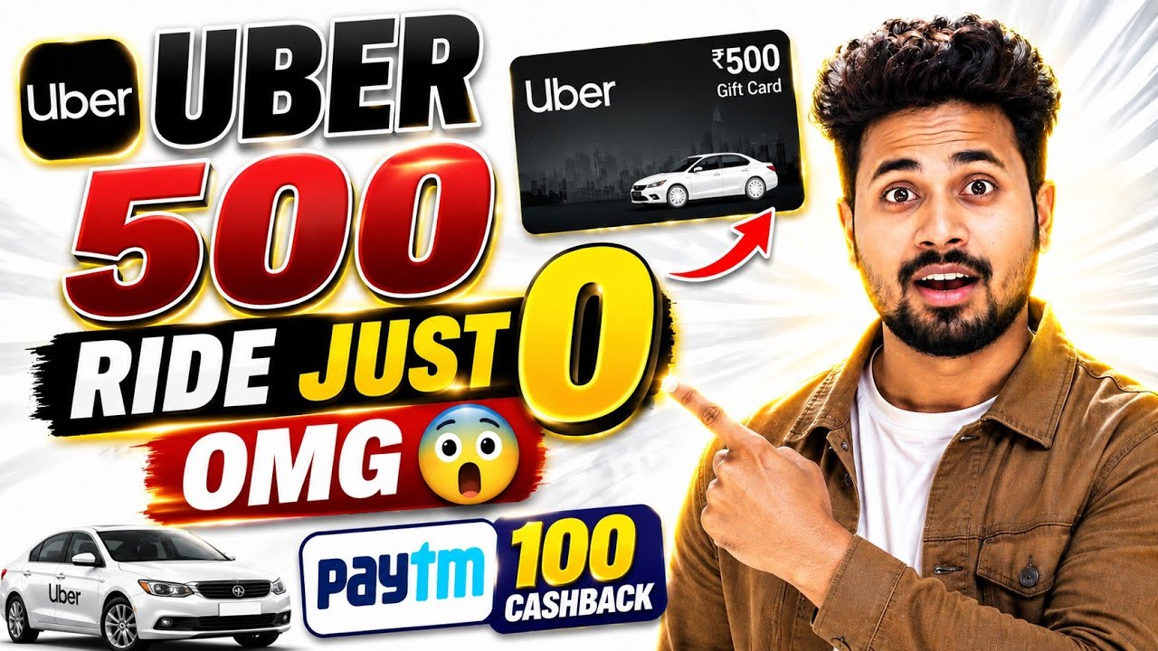 Uber Biggest Offer: Get a 500 Ride for Free!! Paytm New 100 UPI Cashback