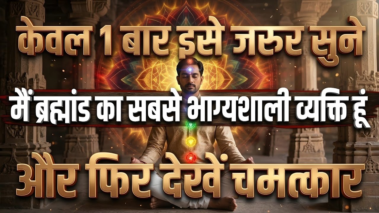 केवल 21 बार अभी बोले और तूरंत कमाल देखें | मैं भाग्यशाली हूं | Law of attraction Affirmations