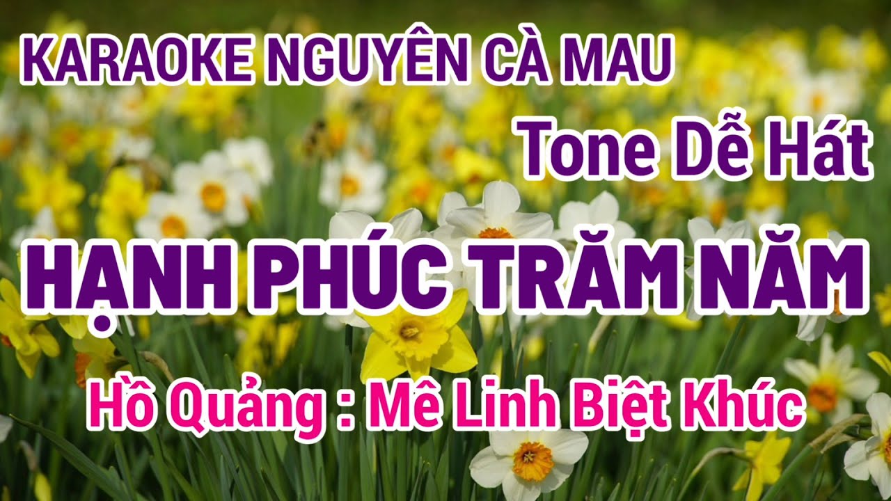 Karaoke Hạnh Phúc Trăm Năm | Hồ Quảng | Mê Linh Biệt Khúc | Tone Dễ Hát | Nguyên Cà Mau 28/3/2024