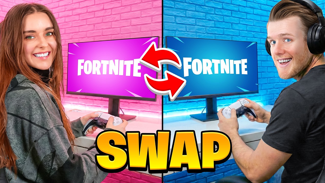 Fortnite, но мы СЛУЧАЙНО ОБМЕНИВАЕМСЯ