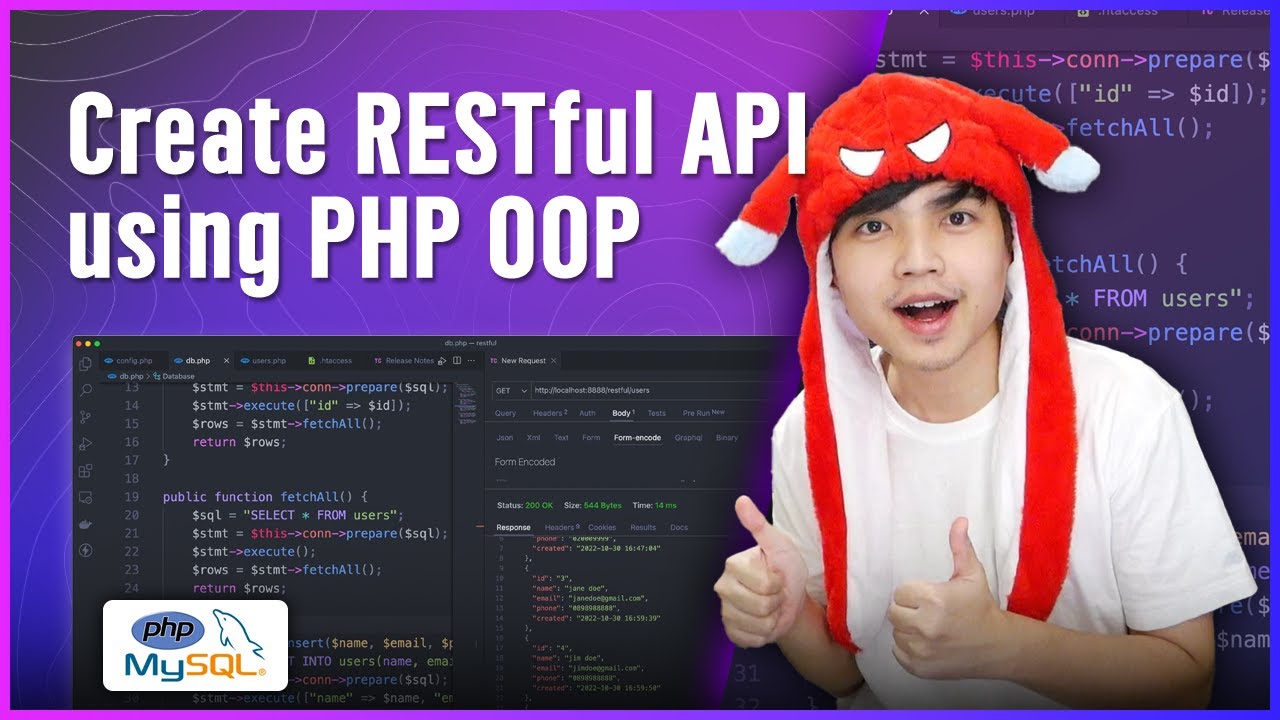 สอน PHP & MySQL เรียนรู้การสร้าง RESTful API แบบ PDO + OOP 👨‍💻💯