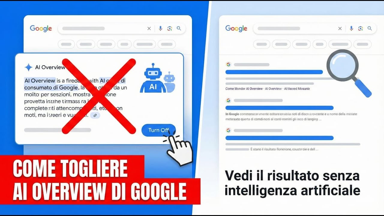 Come togliere AI Overview di Google e vedere il risultato senza intelligenza artificiale