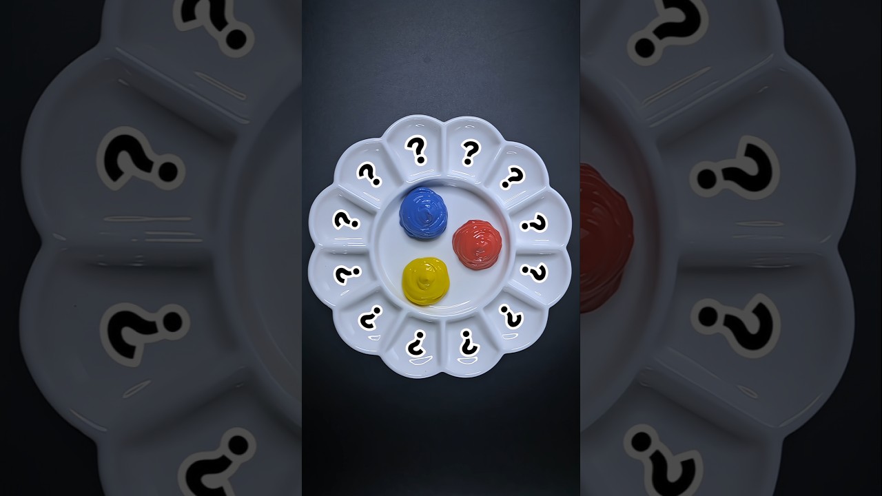 🎨 Making 12 colors with only from red, yellow, blue #mixingcolor #satisfying #short
