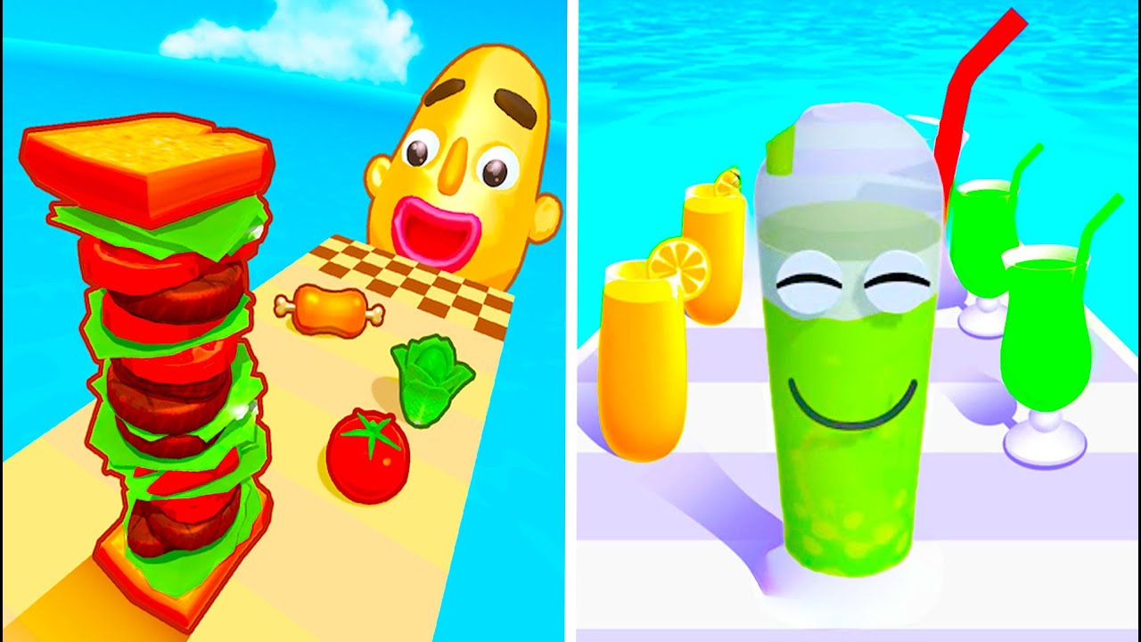 Sandwich Runner Vs Juice Run 🍋🍉🍊🍓Walkthrough All New Max Update Mobile Tiktok Gameplay FZ7249