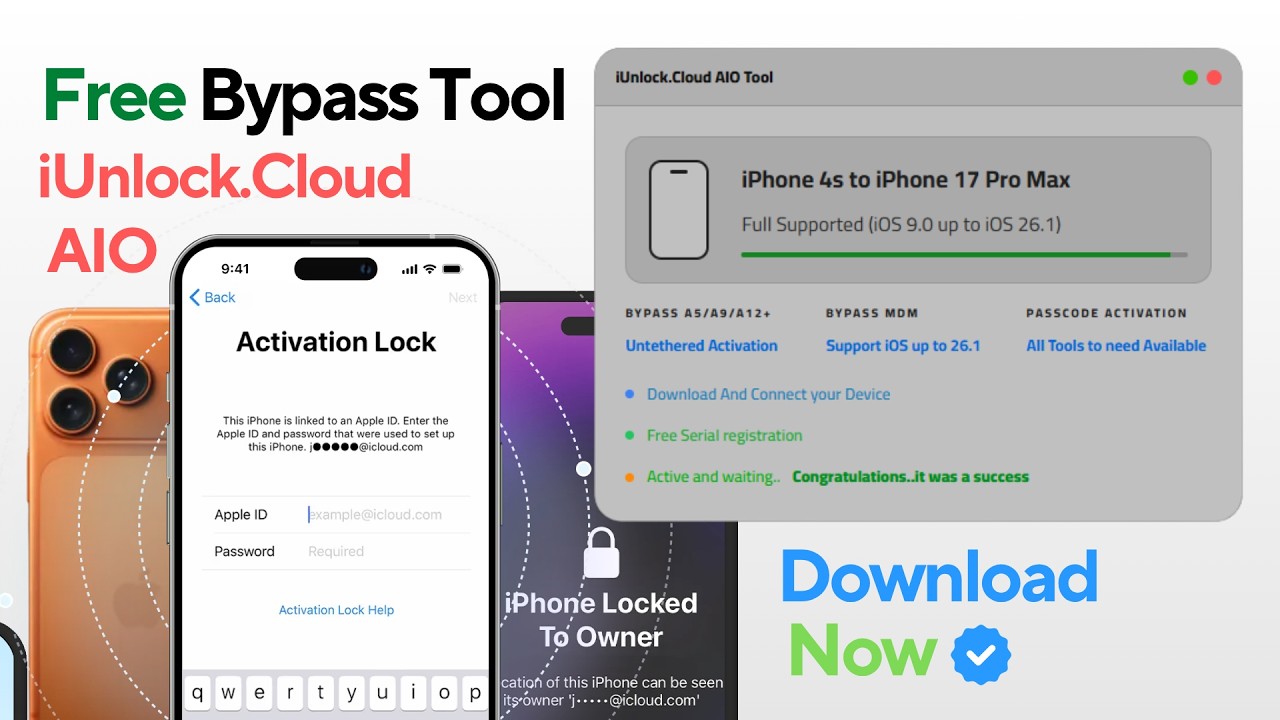 How to Bypass iCloud Activation Lock for FREE (2026) &ndash; iUnlock.Cloud AIO Tool