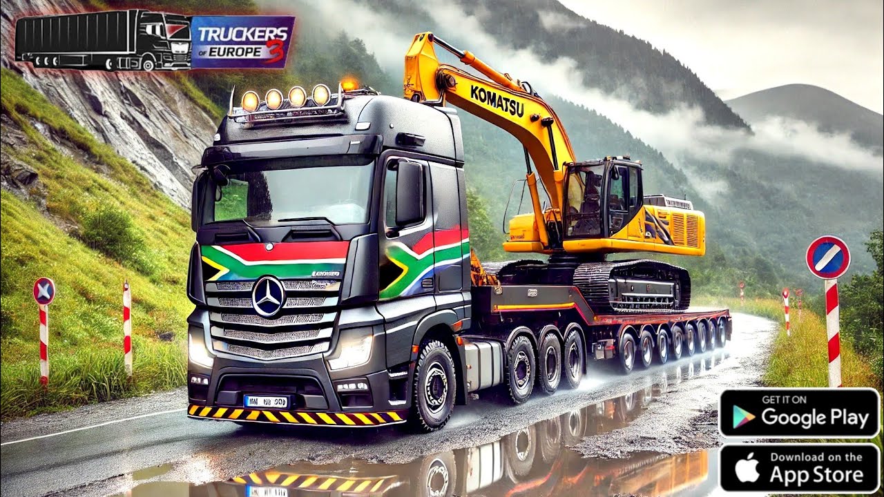 🚛Truckers of Europe 3🚦Linz to Lech 🛣️ Mercedes Actros ✅ Excavator delivery✨ULTRA Graphics