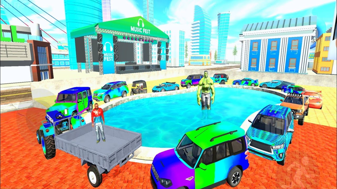 Franklin's Challenge With The Hulk | Car Games | Indian Bike Driving 3D 