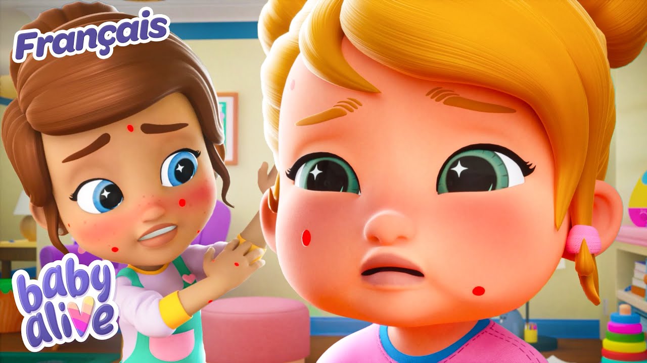 Nous Avons Attrapé La Varicelle! 🤒 Vidéos pour bébés | Baby Alive Français ⭐️ Dessin Animé Pour Bébé
