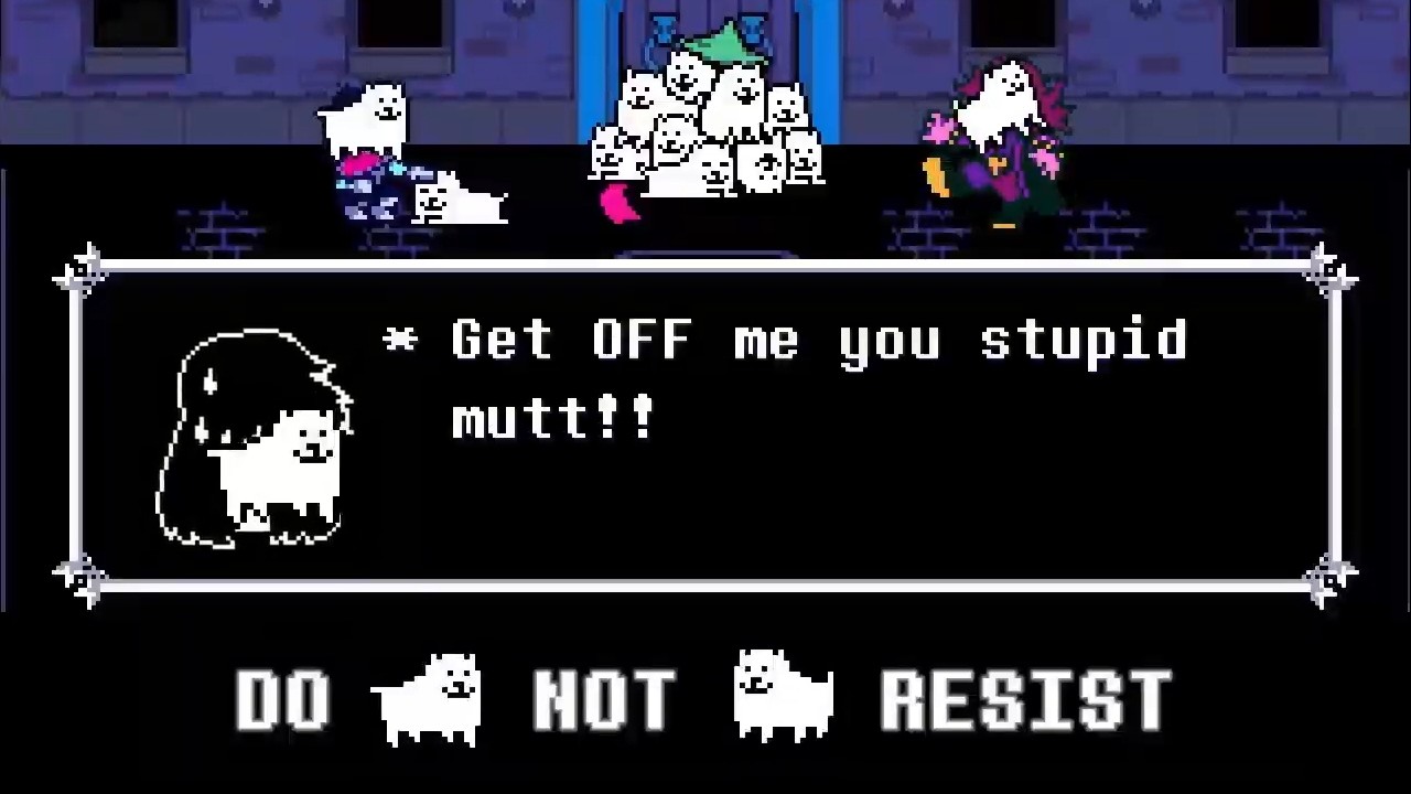 DELTARUNE - Annoying Dog (AKA Toby Fox) In-Game Supercut (Chapters 1-4)