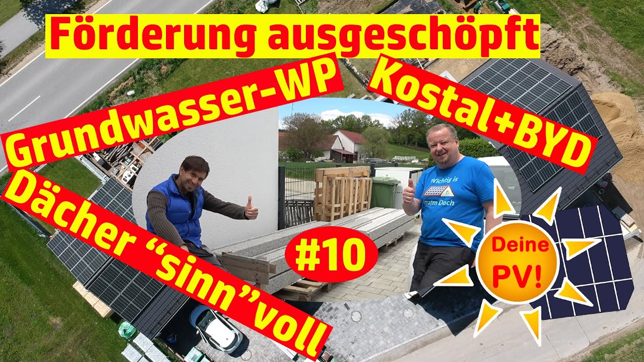 Deine Photovoltaik #10 - Förderung ausgenutzt: zwei Dächer voll belegt, Speicher und zwei Wallboxen.
