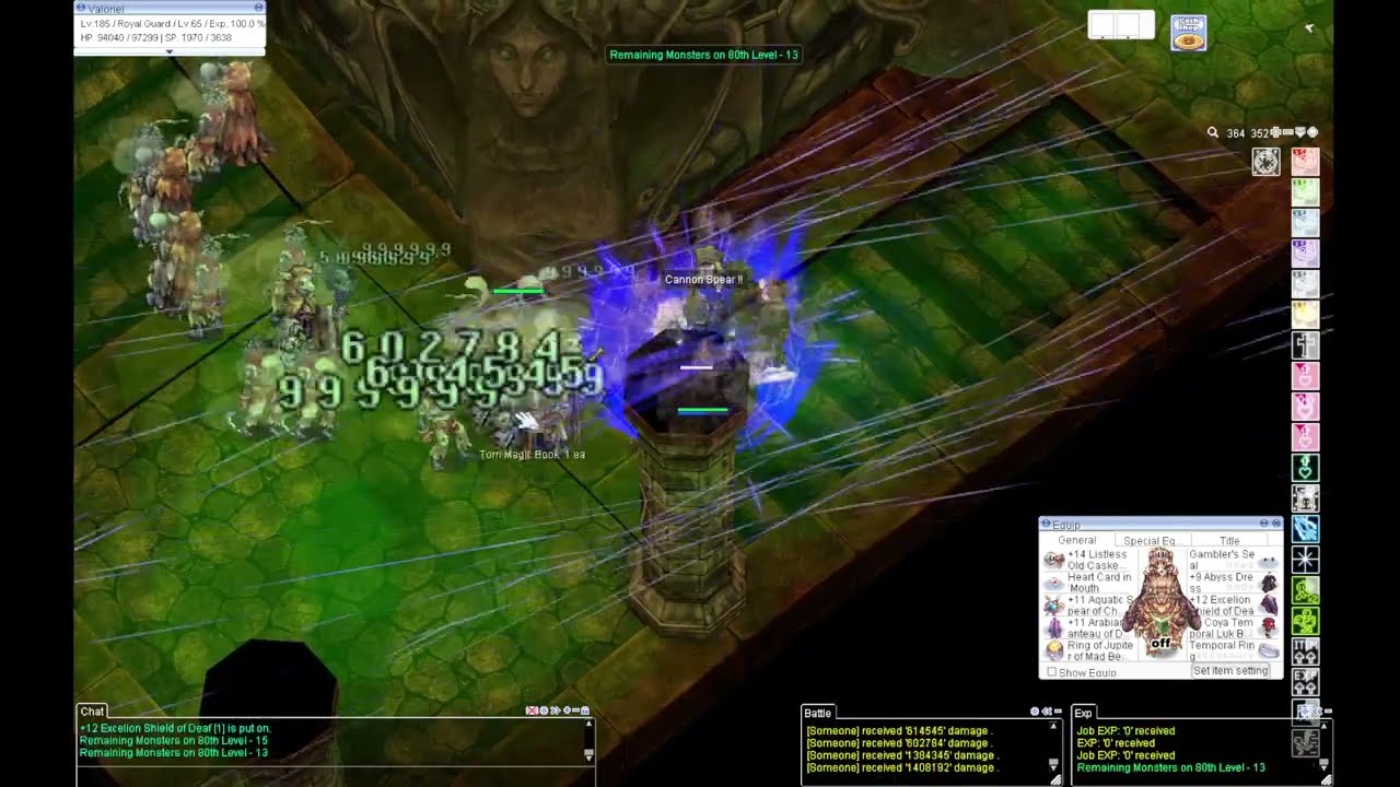 [iRO] Royal Guard Cannon Spear & Earth Drive VS Top ET Bosses