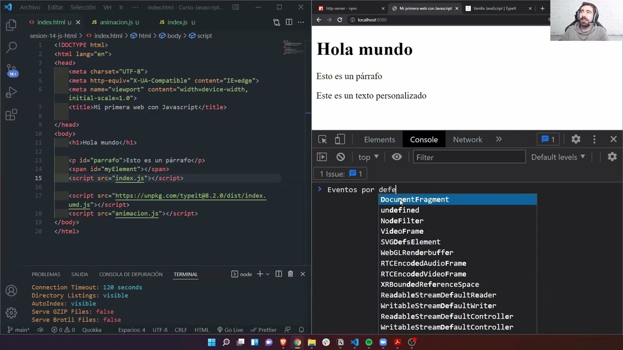 55. Manejo de eventos en JavaScript - Curso JavaScript - OpenBootcamp