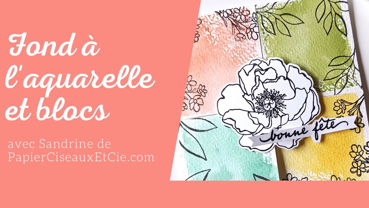 Tutoriel de la technique de fond à l'aquarelle avec blocs à tampons