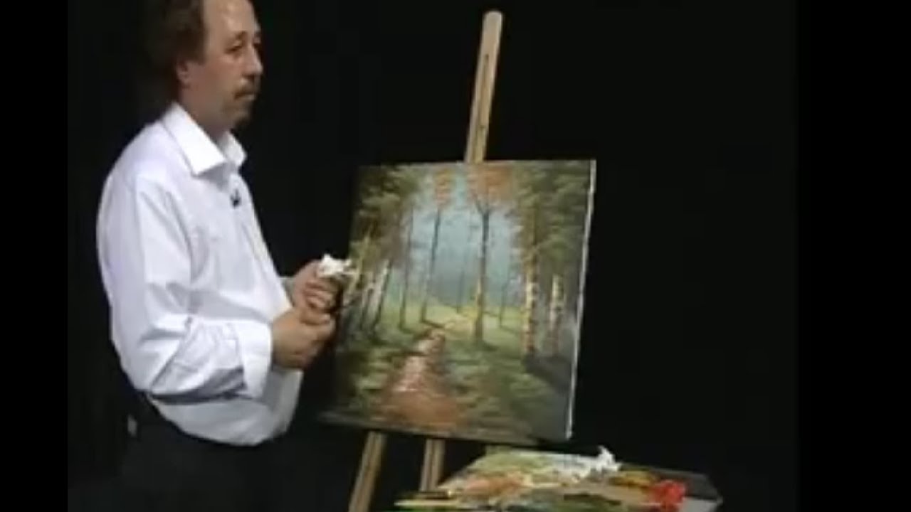 orman ve yol pratik yağlı boya resim yapıyoruz