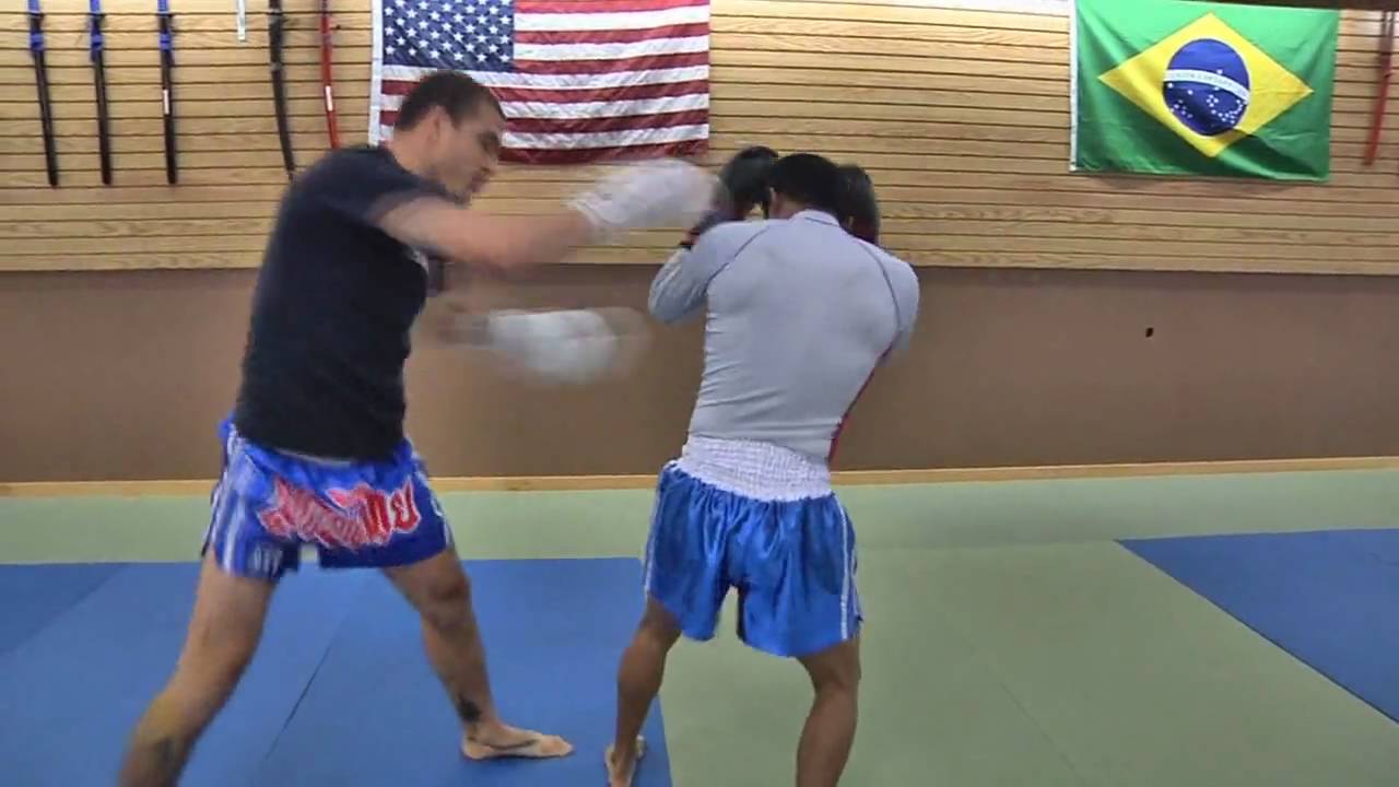 Muay Thai leg sweep
