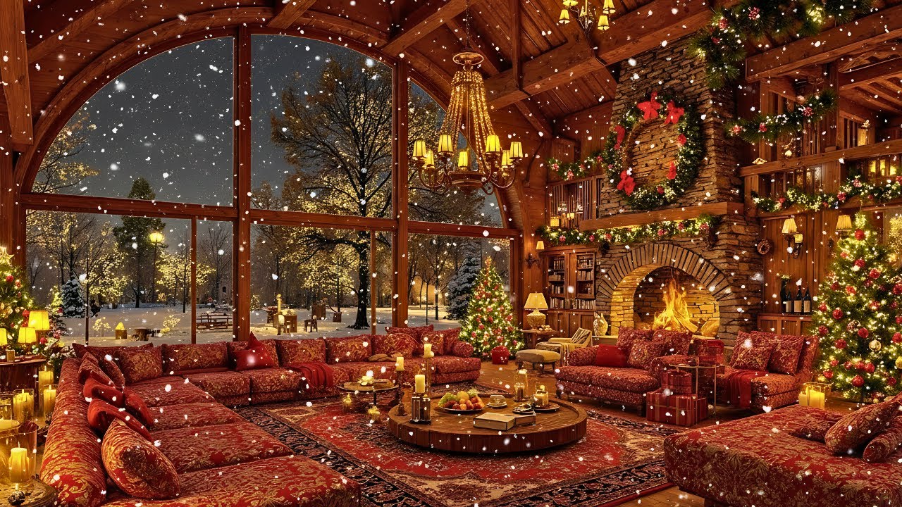Relaxing Christmas Music 2026 🎅 Cozy Fireplace, Gentle Snow & Peaceful Winter Nights