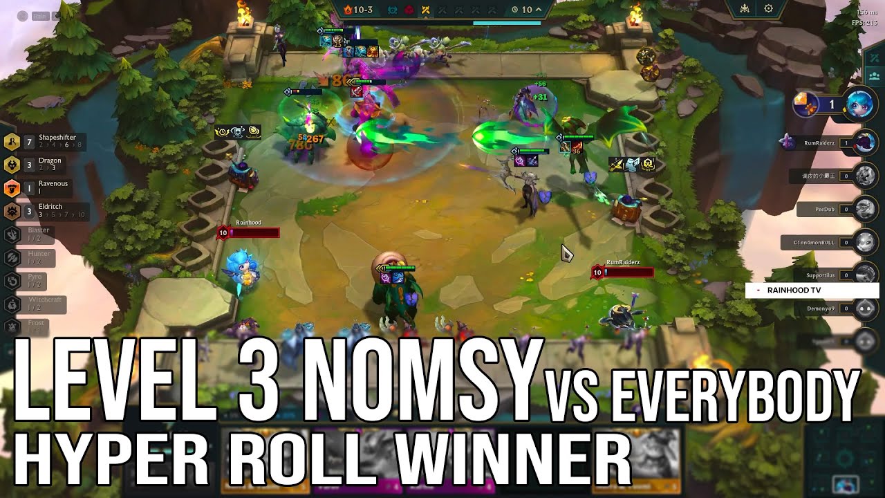 How To Win TFT Hyper Roll | Rainhood | TFT Teamfight Tactics