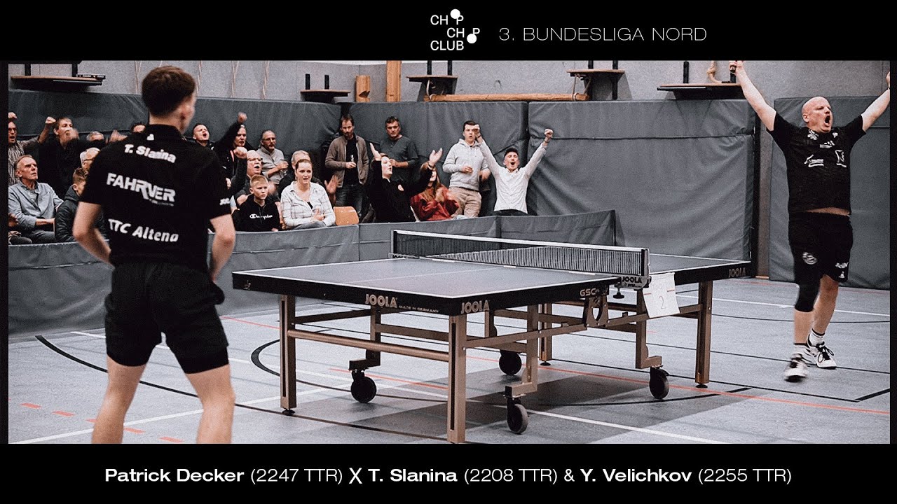 Patrick Decker vs. Tobias Slanina & Yoan Velichkov (3. Tischtennis Bundesliga Nord 2024/25)