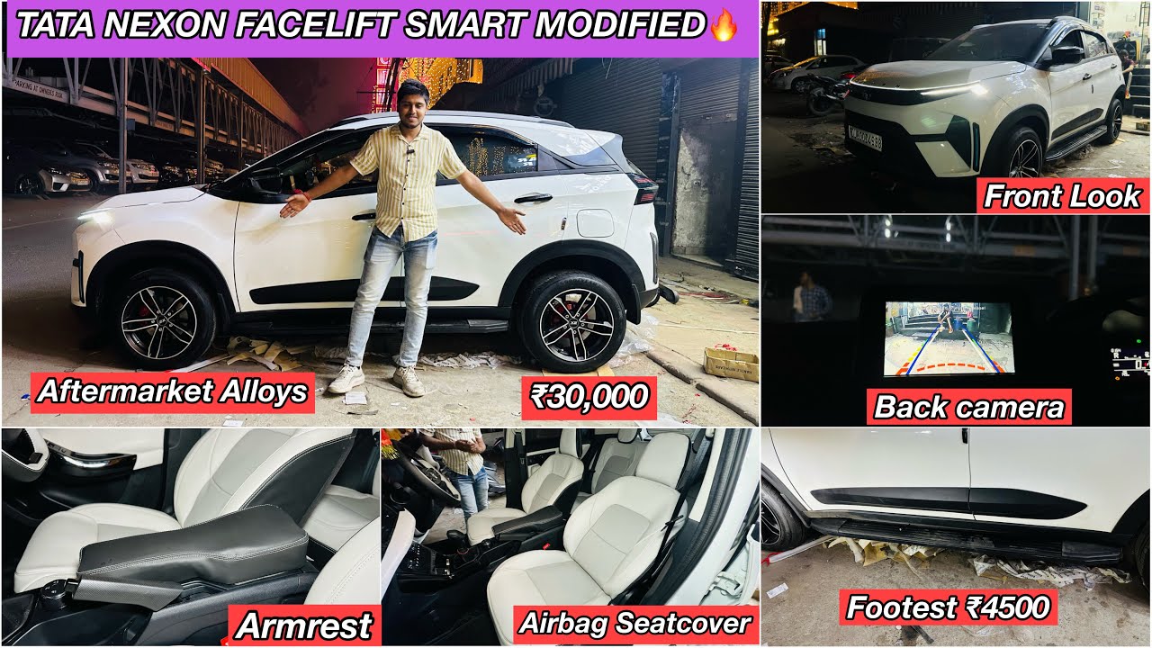 2023 TATA NEXON FACELIFT MODIFIED WITH PRICE🔥NEXON FACELIFT GENUINE ACCESSORIES🔥TATA NEXON ALLOYS