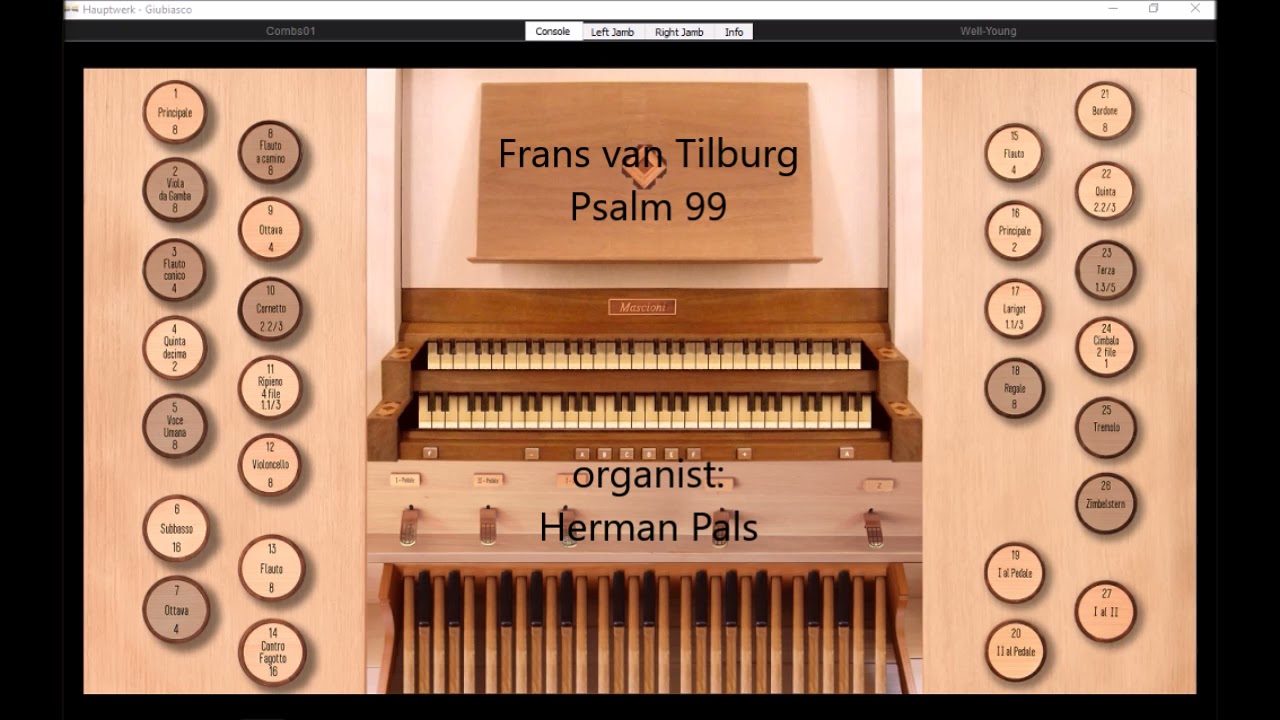 Psalm 99 Frans van Tilburg, Minne Veldman koraalboek Con Passione (Hauptwerk Giubiasco)