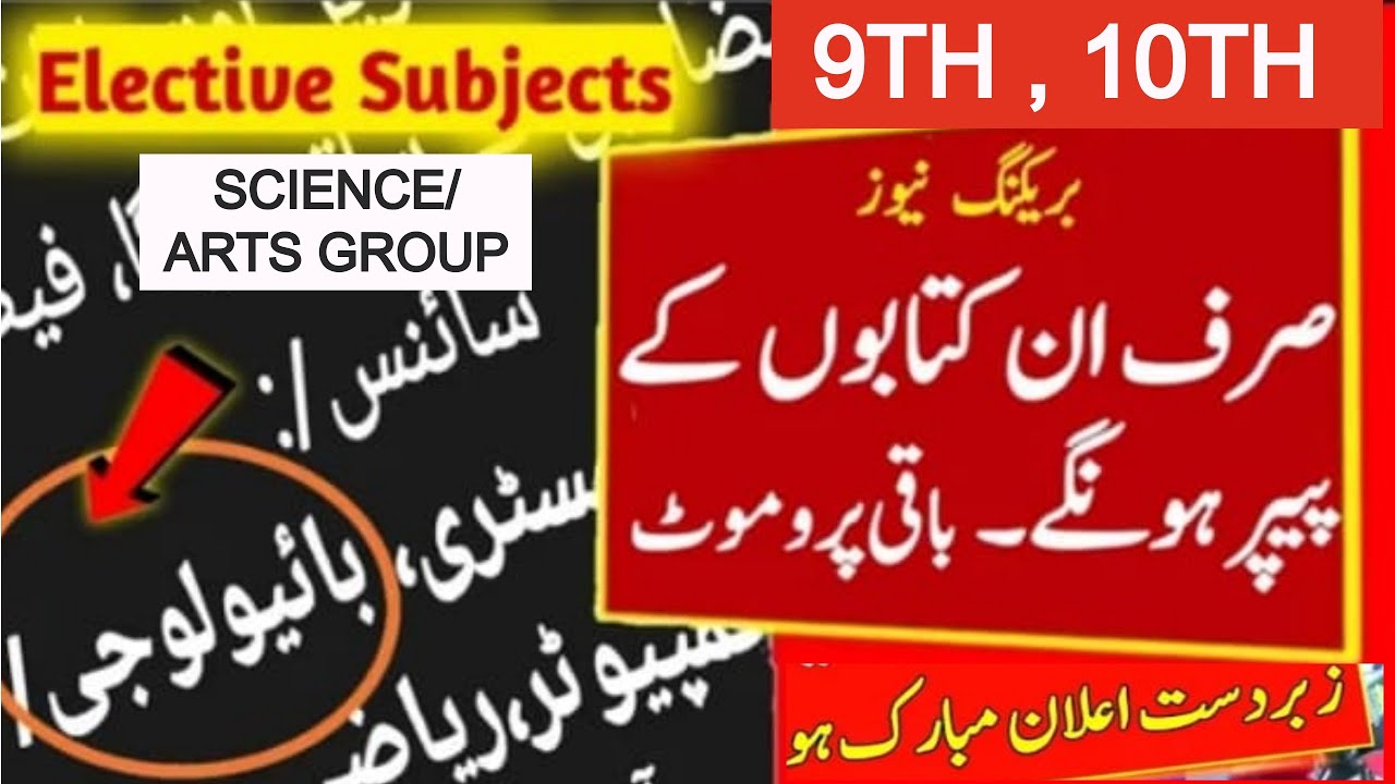 List of Elective Subjects for 9th and 10th Board exams 2021-Today Meeting Final Decision-2nd June