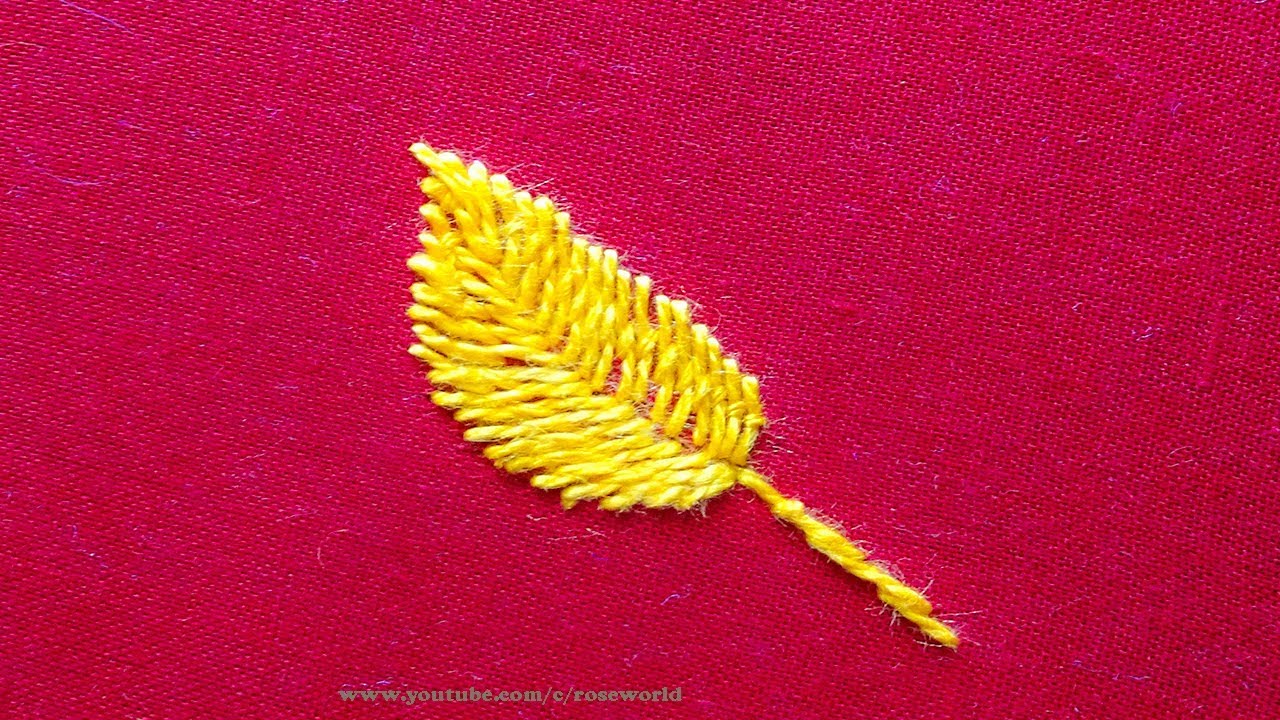 Basic Hand Embroidery Part -68 | leaf Hand Embroidery