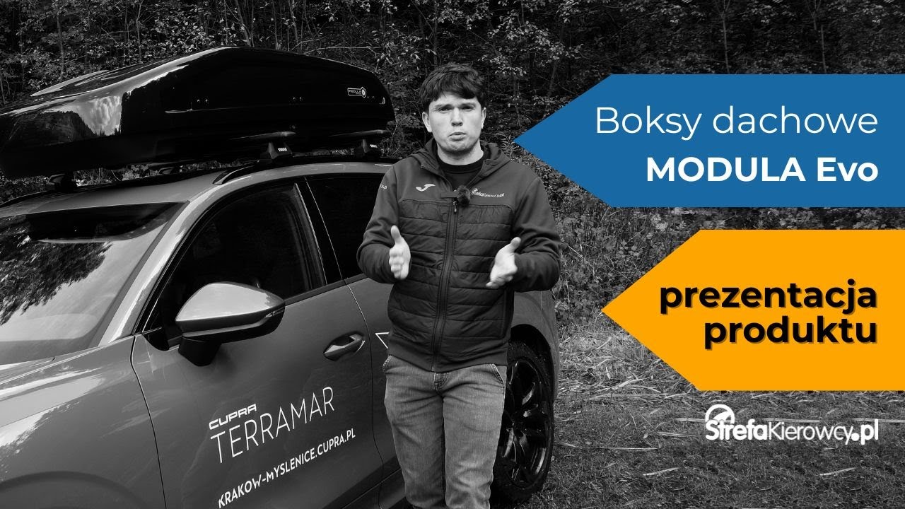 Boks dachowy Modula Evo - prezentacja kufra, kt&oacute;ry pasuje do wyglądu nowoczesnych samochod&oacute;w