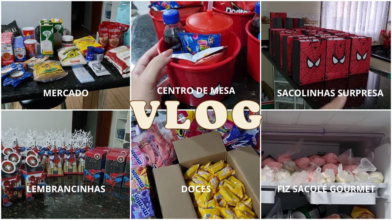 VLOG: PREPARATIVOS PARA FESTA DE 3 ANOS - TEMA HOMEM ARANHA