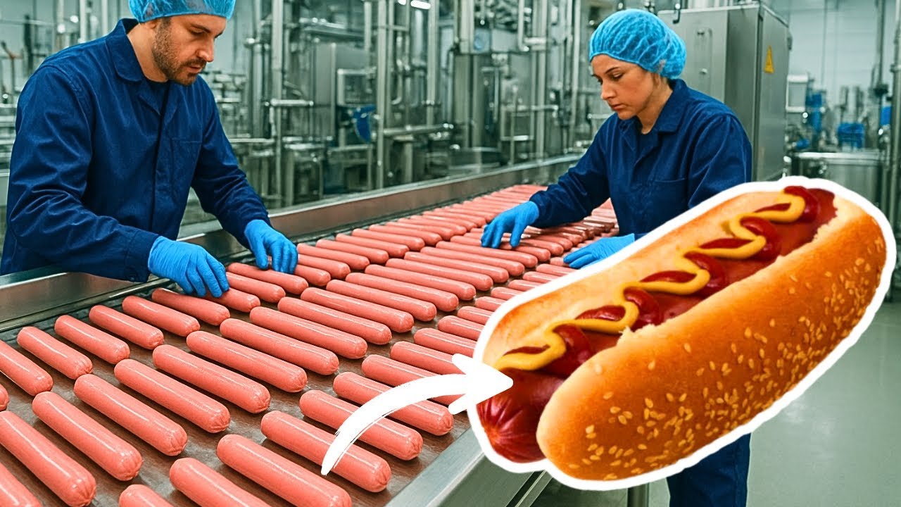 CÓMO se HACEN las SALCHICHAS 🌭 | ASÍ se PROCESAN 3 MILLONES DIARIAS