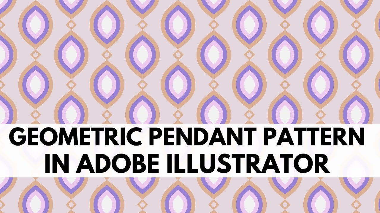 Illustrator - Geometric Pendant Pattern - Seamless Repeat Pattern Design