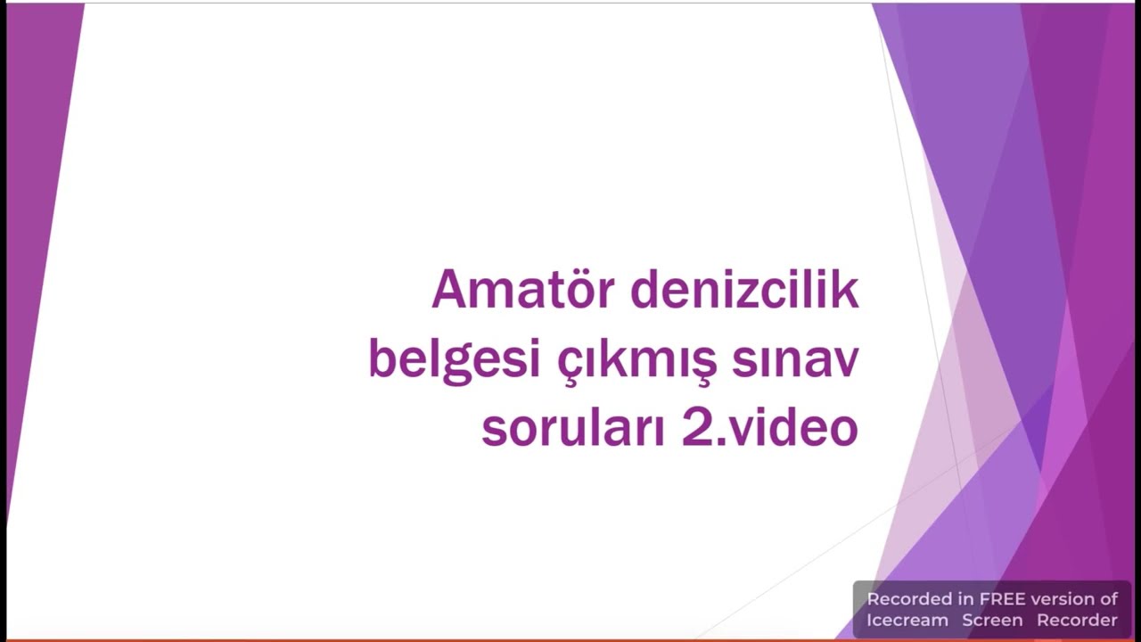 (ADB) AMATÖR DENİZCİLK BELGESİ 2. DERS VİDEOSU⚓️🛳️⛴️ diğer ders videosu 👇