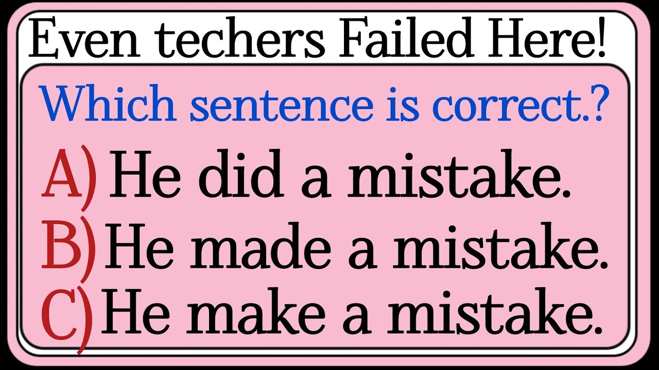 Mixed English ✨grammar test even teachers failed here grammar pass this test