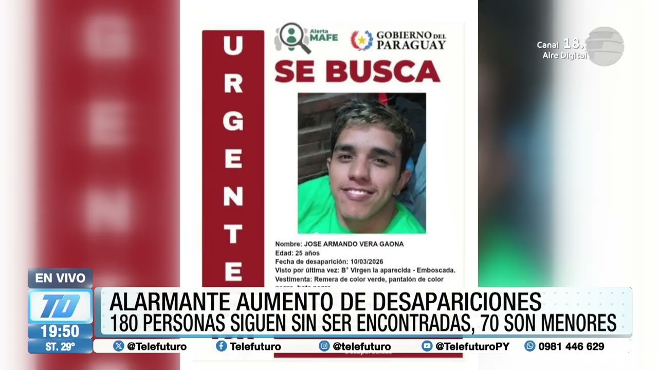 Alarmante aumento de personas desaparecidas en Paraguay