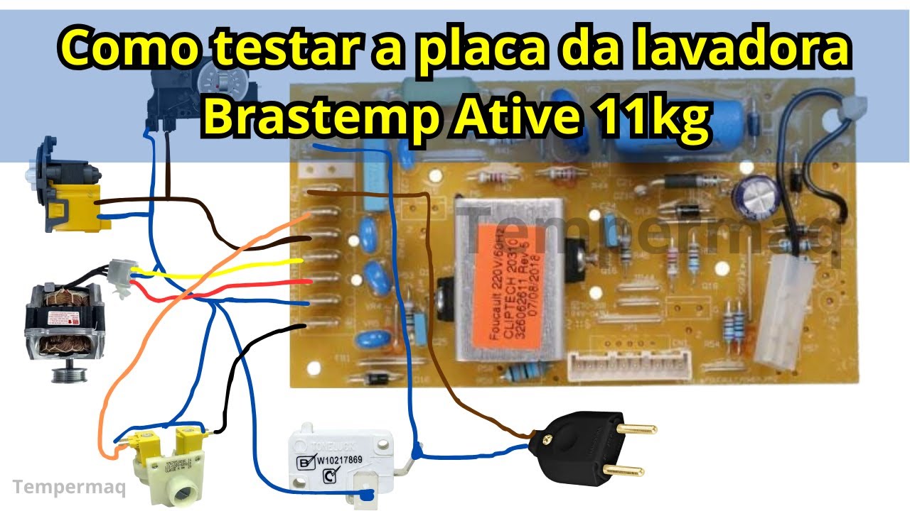 🔴Como testar a placa da lavadora Brastemp Ative 11kg