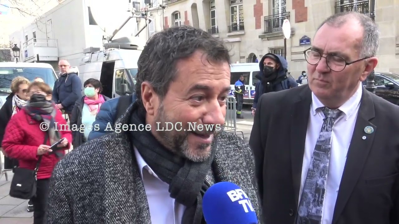 Les obsèques de Jean Pierre Pernaut à la Basilique Sainte-Clotilde. Paris/France - 9 Mars 2022