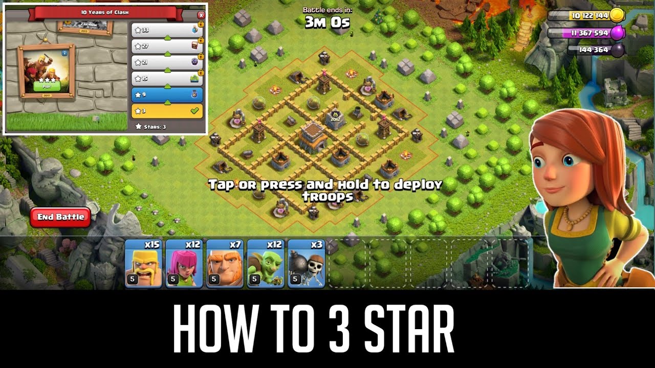 How to 3 Star 2012 Challenge | Coc 2012 Challenge | Coc new event Attack