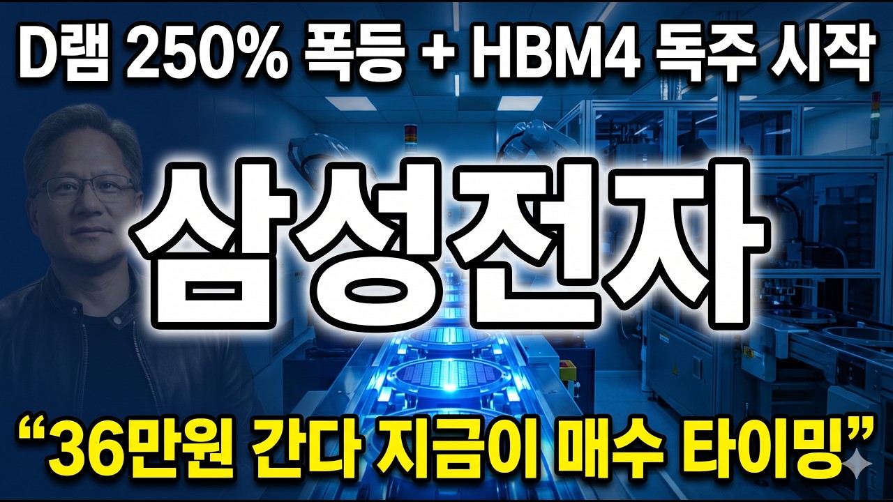[삼성전자 주가 전망] D램 250% 폭등! 목표가 36만원 나왔다 지금 안 사면 후회합니다 #삼성전자주가전망 #삼성전자목푝가 #삼성전자