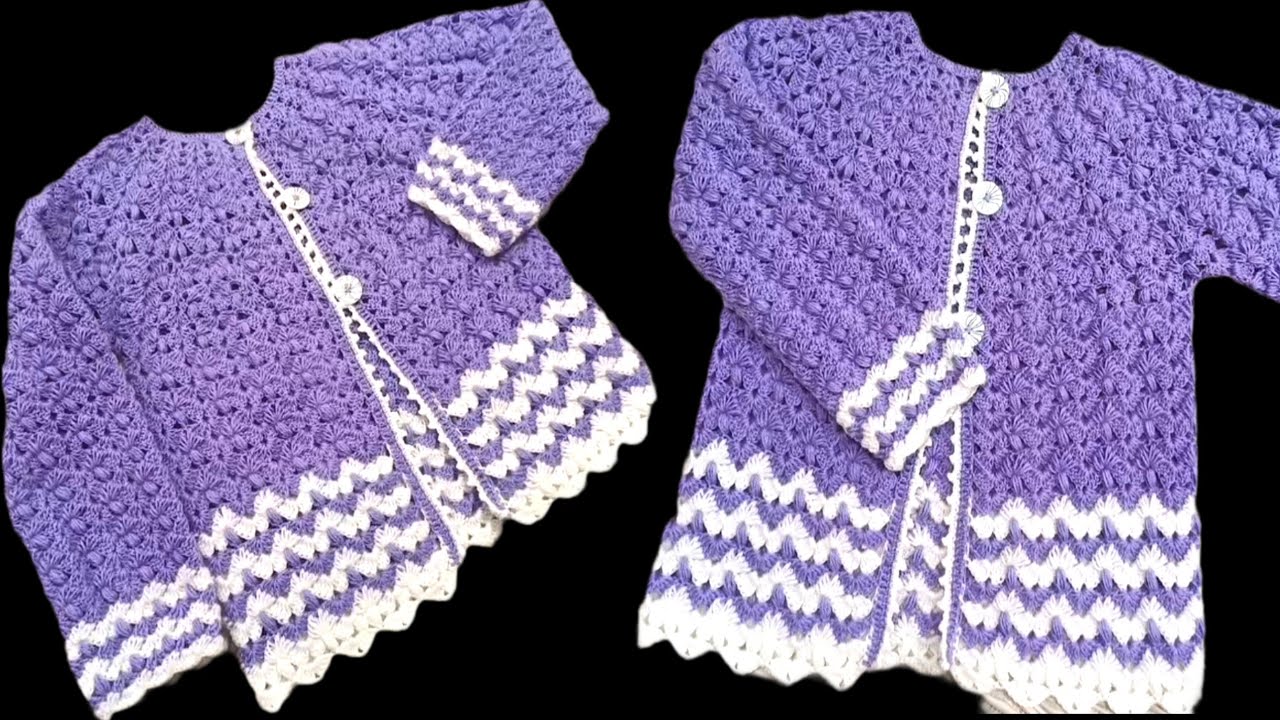 very warm ladies cardigan size 40 p1/crochet cardigan tuttorial/crosia jacket/crosia sweater