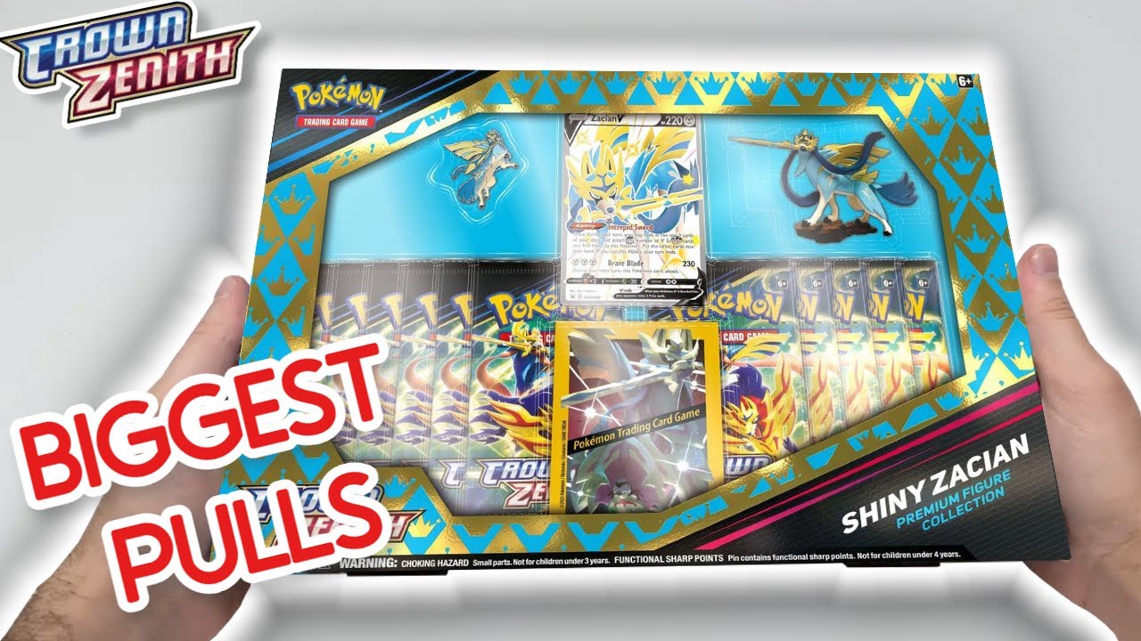 Opening Crown Zenith Shiny Zacian and Shiny Zamazenta Premium Figure Collections - Fire pulls!