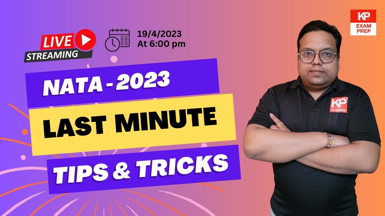 NATA 2023 | Last Minute Tips and Tricks | Last Minute Revision