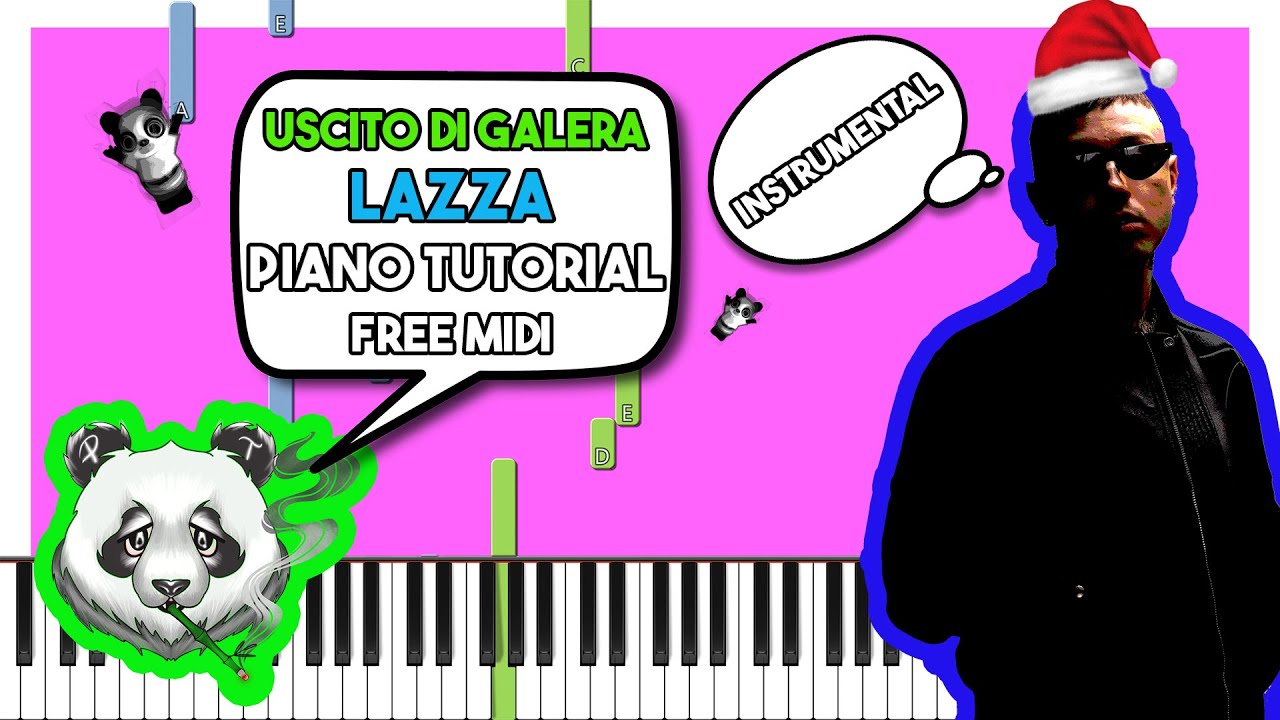 LAZZA - USCITO DI GALERA (CONCERTOS) - INSTRUMENTAL Piano Tutorial