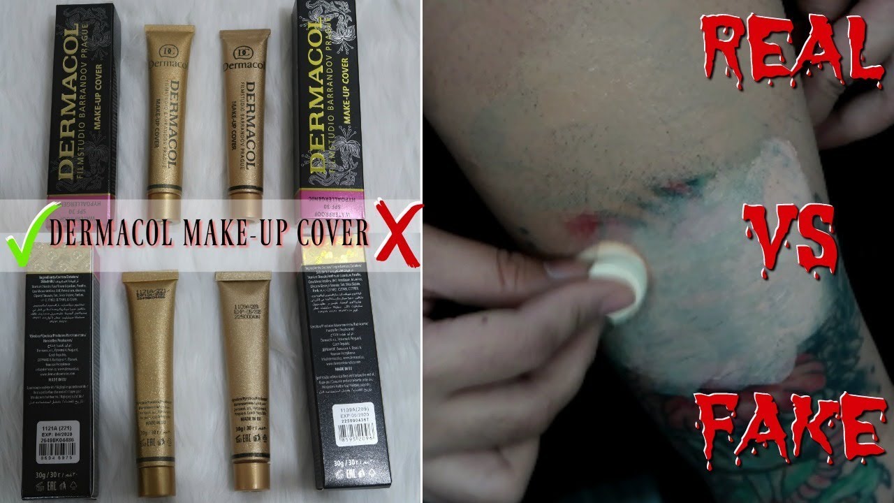 Real vs Fake - Dermacol Makeup Cover Foundation | Tattoo Cover Up Makeup