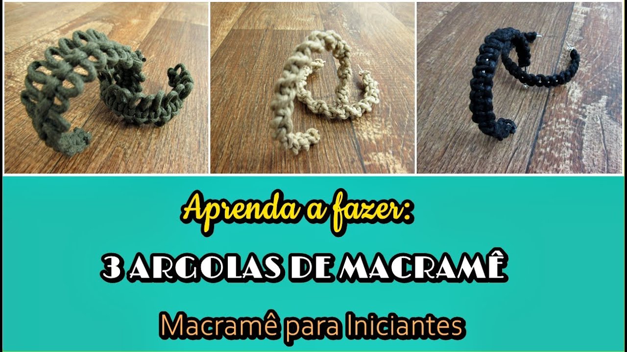 COMO FAZER BRINCOS DE MACRAMÊ _ MACRAME PASSO A PASSO