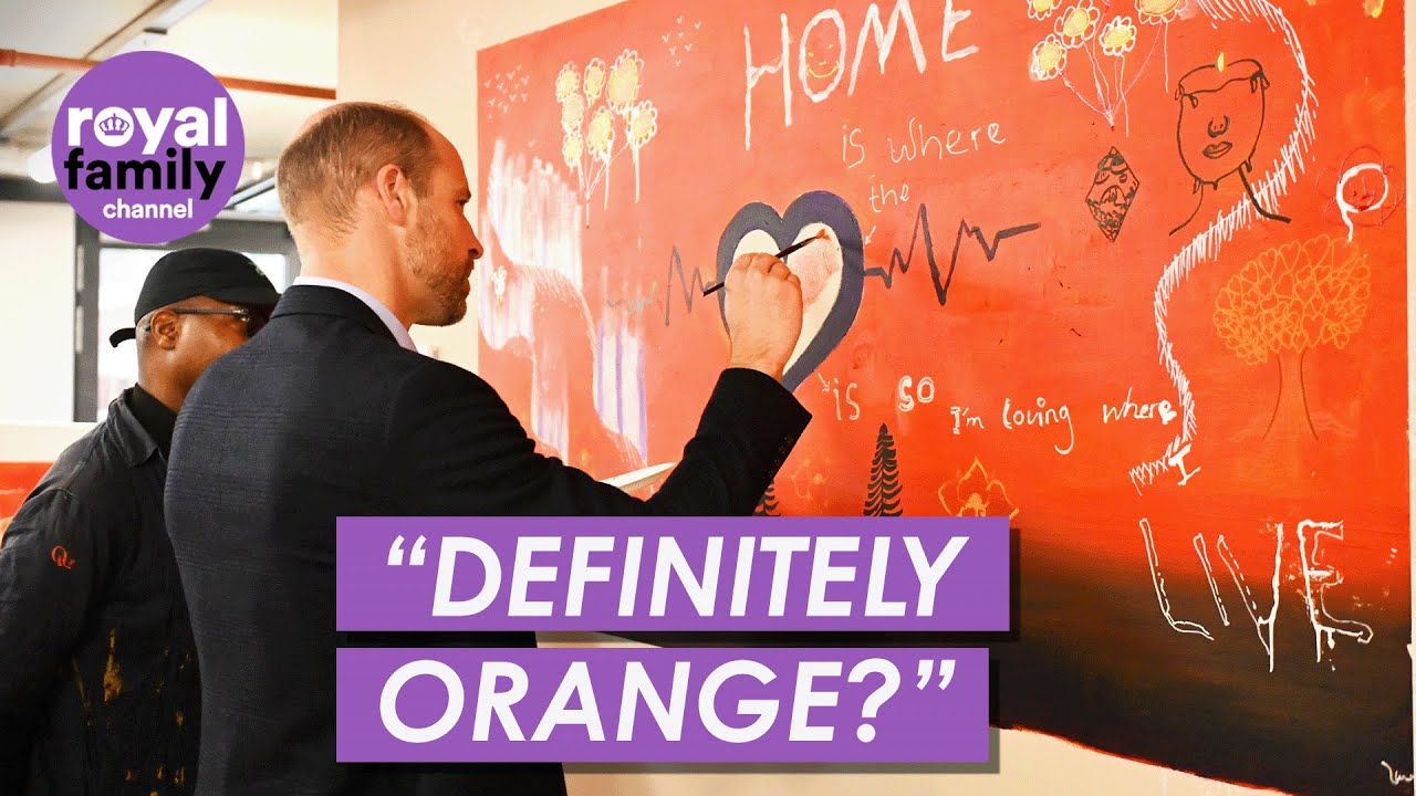 Prince William Paints Heartwarming Poster at Centrepoint Offices