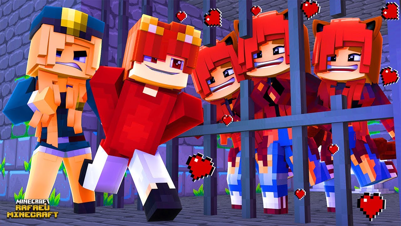O RAFAEU foi PRESO na MESMA CELA que As MENINAS LOBISOMEM no Minecraft